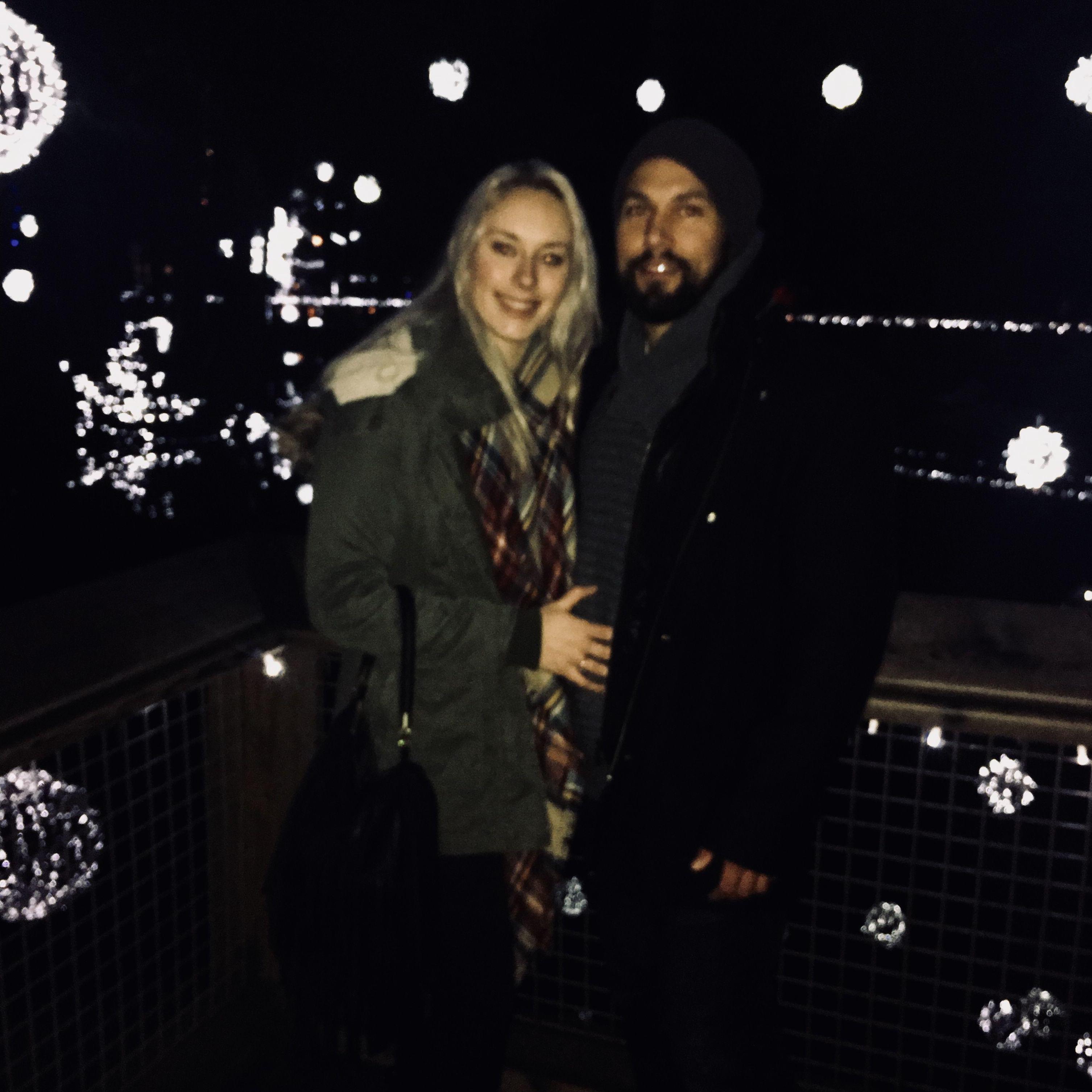 Capilano Suspension Bridge  Christmas light show- one of our first dates!