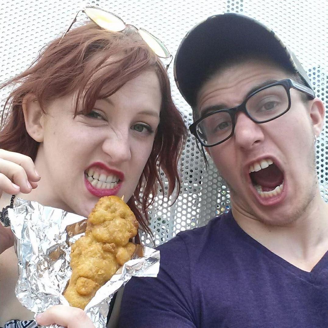 May 2015: Trying alligator at Sunfest