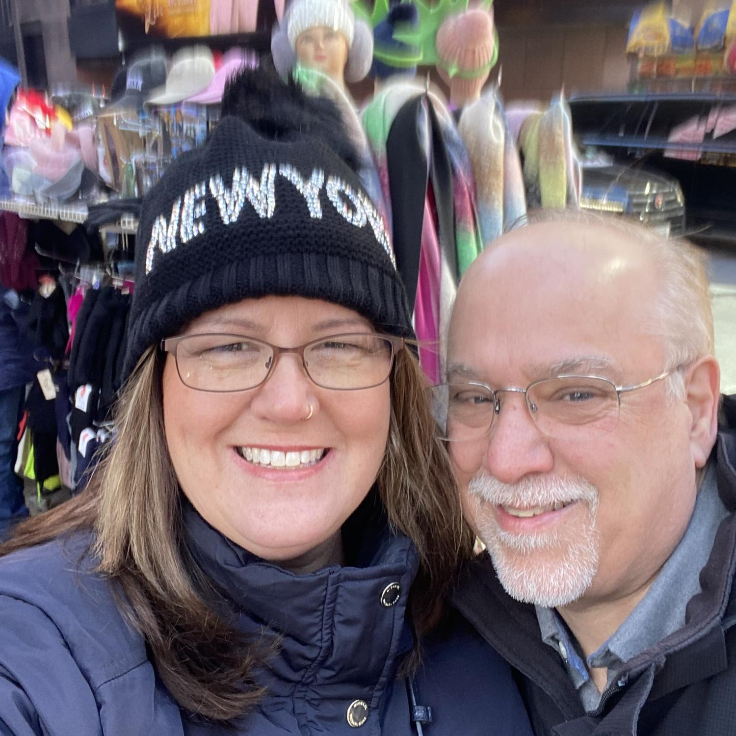 Sherry's first Broadway show in NYC to see A Beautiful Noise - Neil Diamond AND got this great hat!