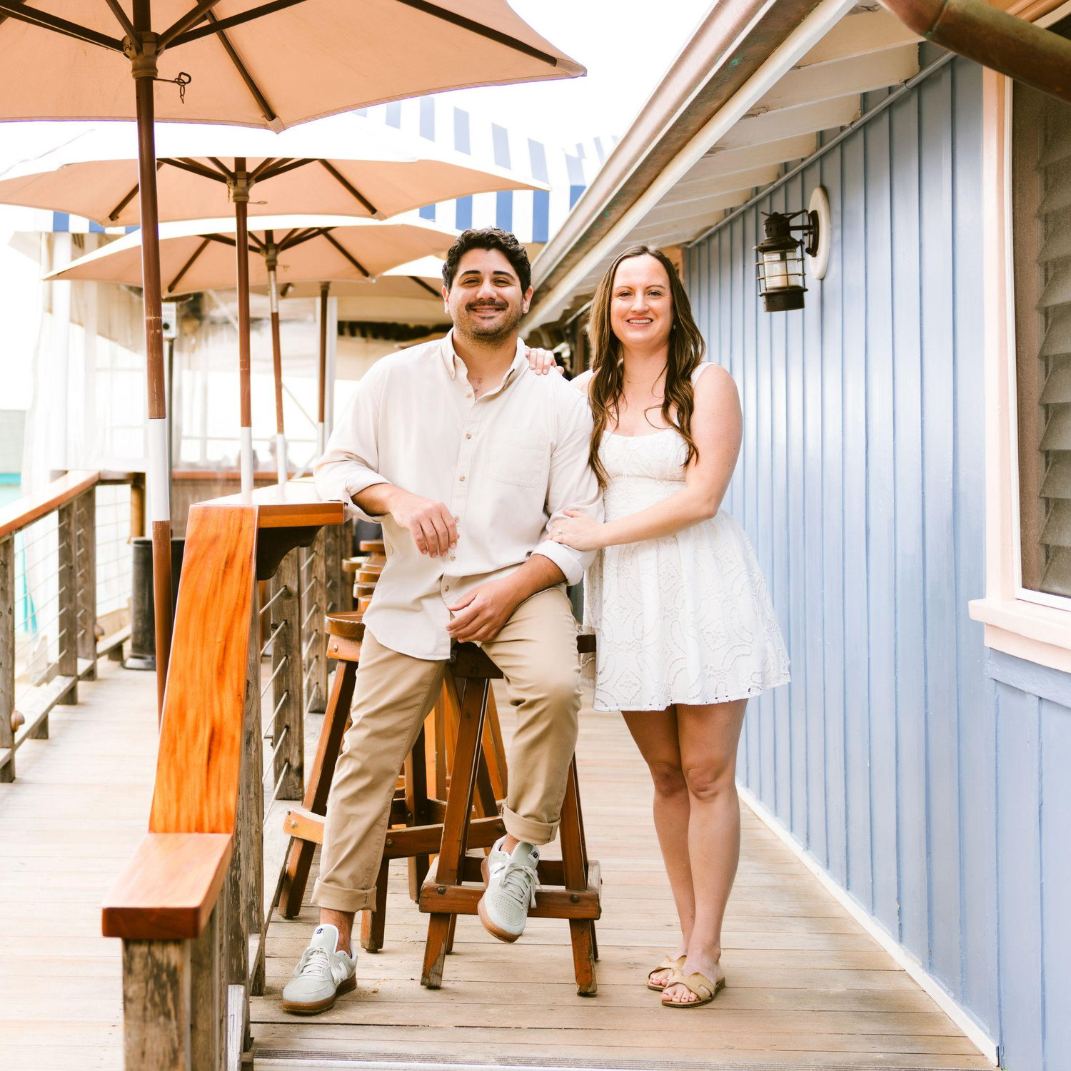 Engagement Shoot at Crystal Cove restaurant "The Beachcomber" where we spent our first Valentine's Day together