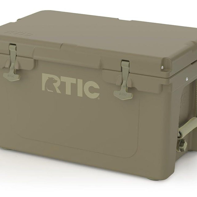 RTIC 45 qt Hard Cooler Insulated Portable Ice Chest Box for Beach, Drink, Beverage, Camping, Picnic, Fishing, Boat, Barbecue
