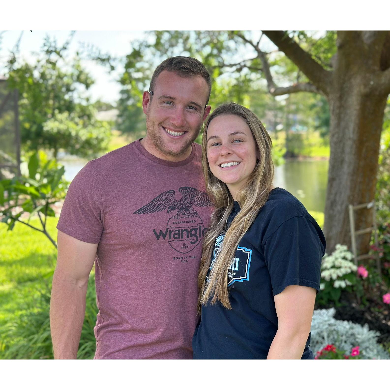 Mandatory backyard picture at Mimi's