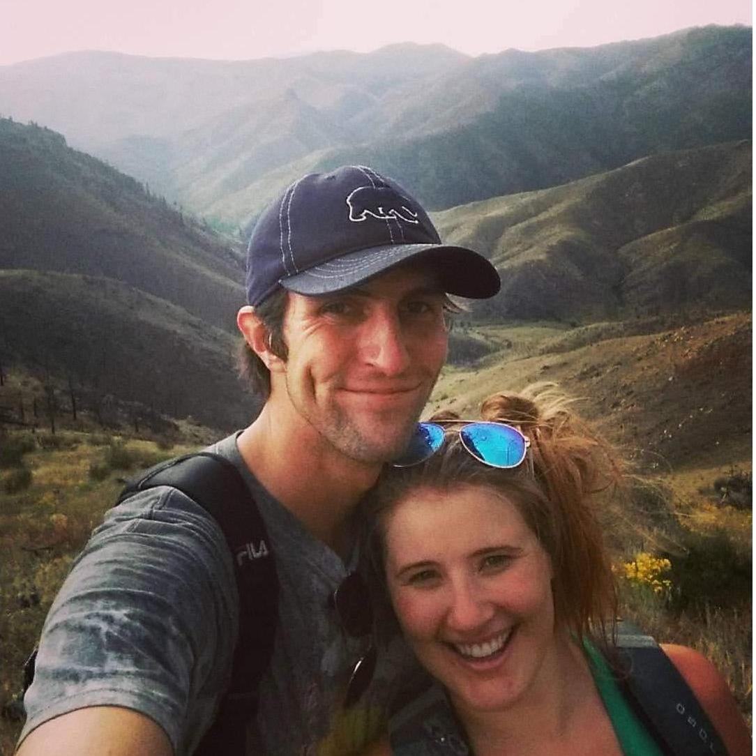 September 2017: Our first day hike, Grey Rock, and likely the first picture of our relationship. We got stuck in a rainstorm coming down, a trend that has continued several hikes later.