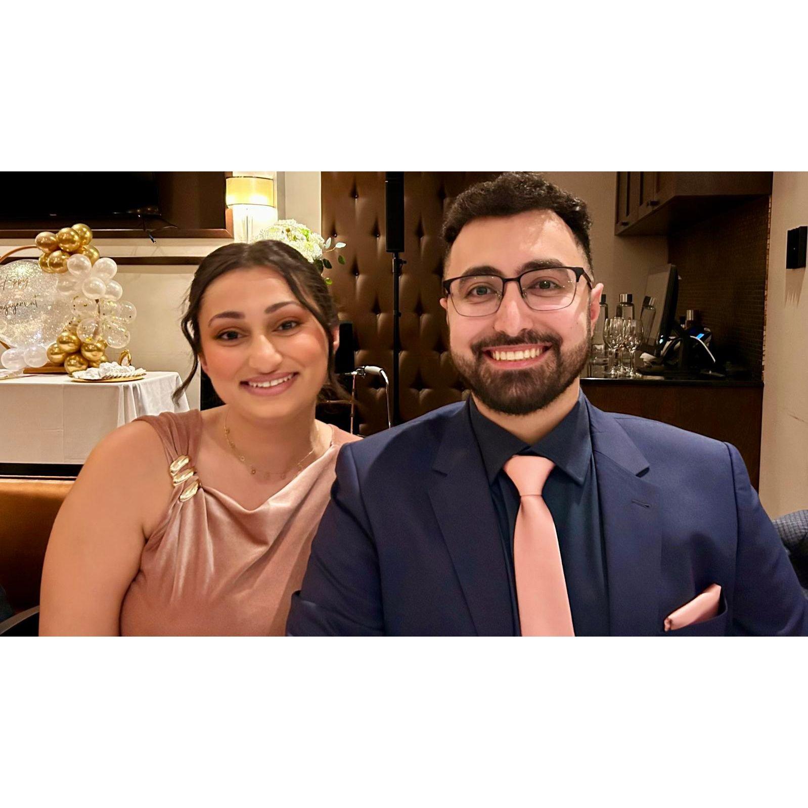At our engagement party - November 30, 2024