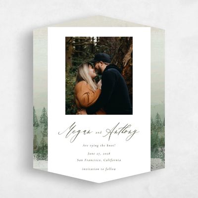 Green Diamond Wedding Save the Date - Rockford Photo