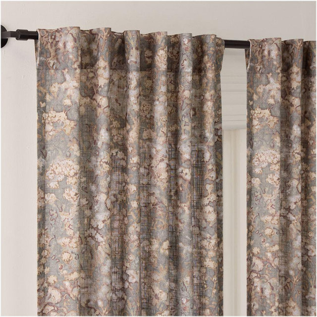 Abstract Hydrangea Curtain, 48x84, Aegean