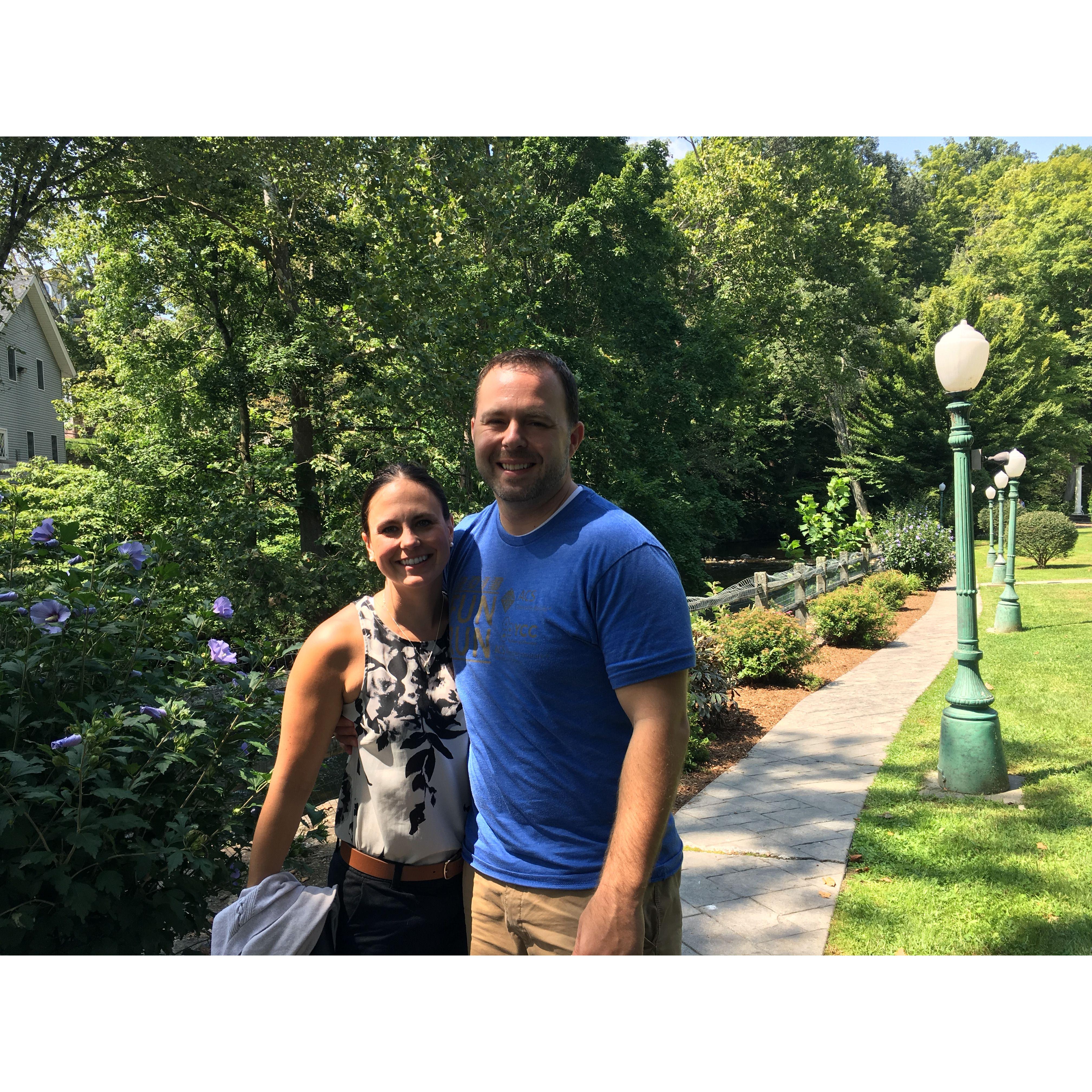 This was from visiting Kate and Jill in CT. We went to have brunch at a cute spot that had a beautiful park next door.