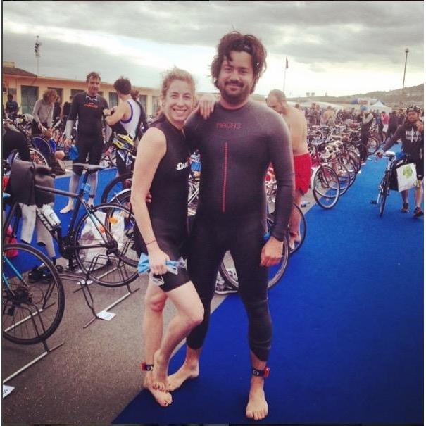 Cheveux en bataille avant le Triathlon
Double bedhead before Triathlon
Deauville 2014