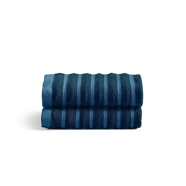 Cosy House Collection Luxury Rayon Derived from Bamboo Blend 2-Pack Towel Set - Ultra Soft, Absorbent and Quick Drying - Plush Cotton Hotel Spa Quality - 14" x 14" (Washcloth, Navy Blue)