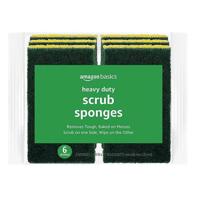 Amazon Basics Heavy Duty Sponges, 6-Pack