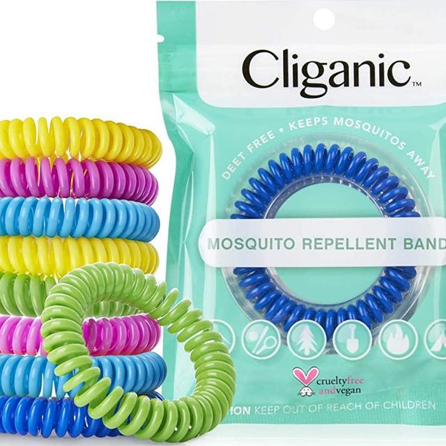 Cliganic 50 Pack Mosquito Repellent Bracelets, DEET-Free Waterproof Bands