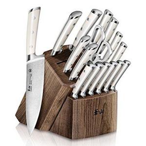Cangshan S1 Series 1022599 German Steel Forged 17-Piece Knife Block Set , Walnut
