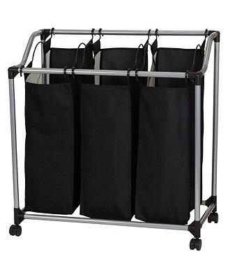 Rolling Triple Laundry Sorter
