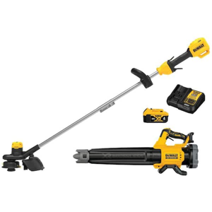20V Lithium-Ion Cordless String Trimmer and Blower Combo Kit with 5.0 Ah Battery and Charger