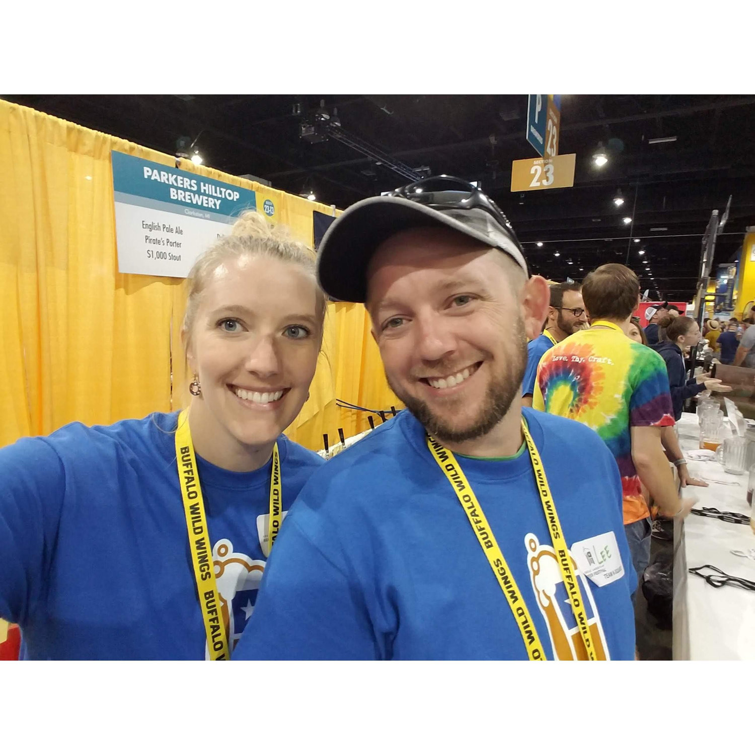 Working the Great American Beer Fest together.