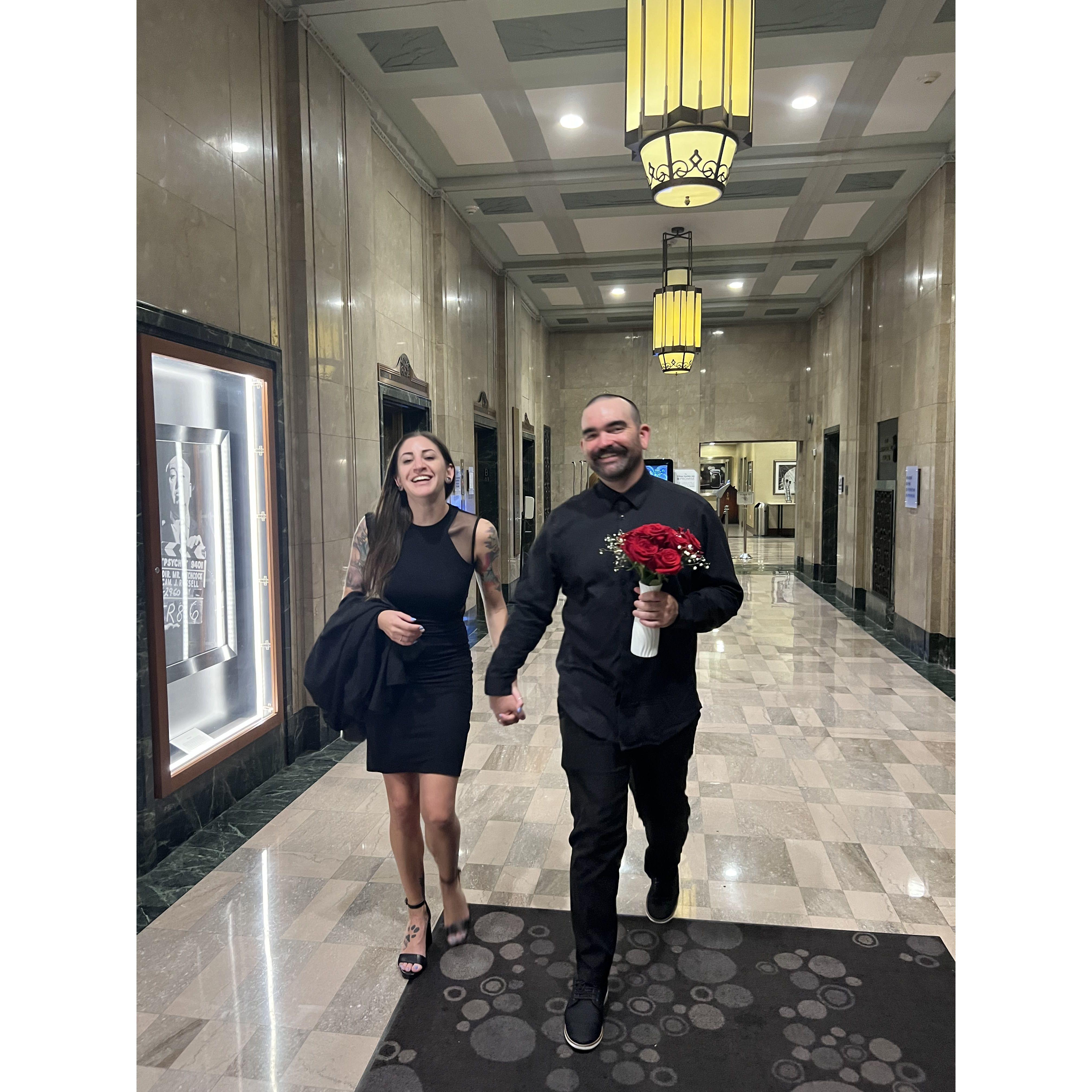 The night we got engaged!