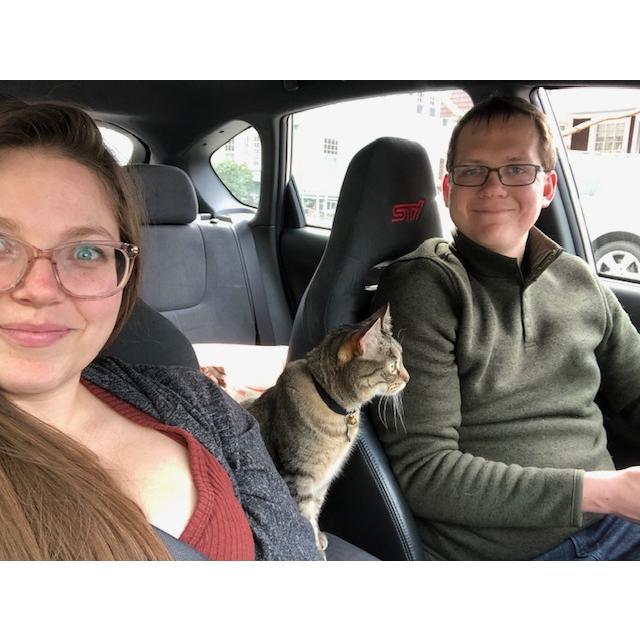 This is our cat, Mama! She loves car rides!