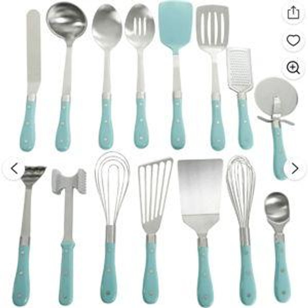 The Pioneer Woman Frontier collection 15-Piece All in One Tool and Gadget Set, Turquoise