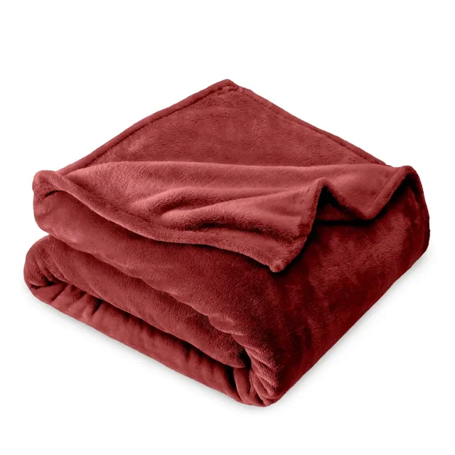 Rosewood Microplush King Fleece Blanket by Bare Home