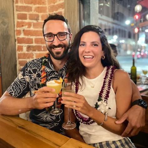 Properly celebrating our engagement!
