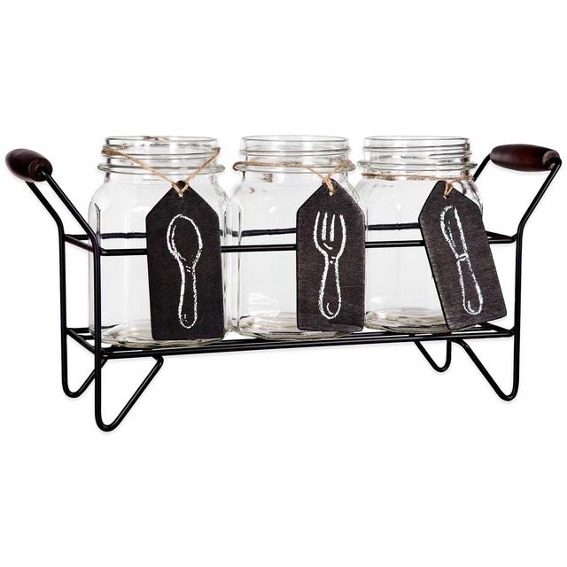 Del Sol Panel 3-Section Flatware Caddy Set