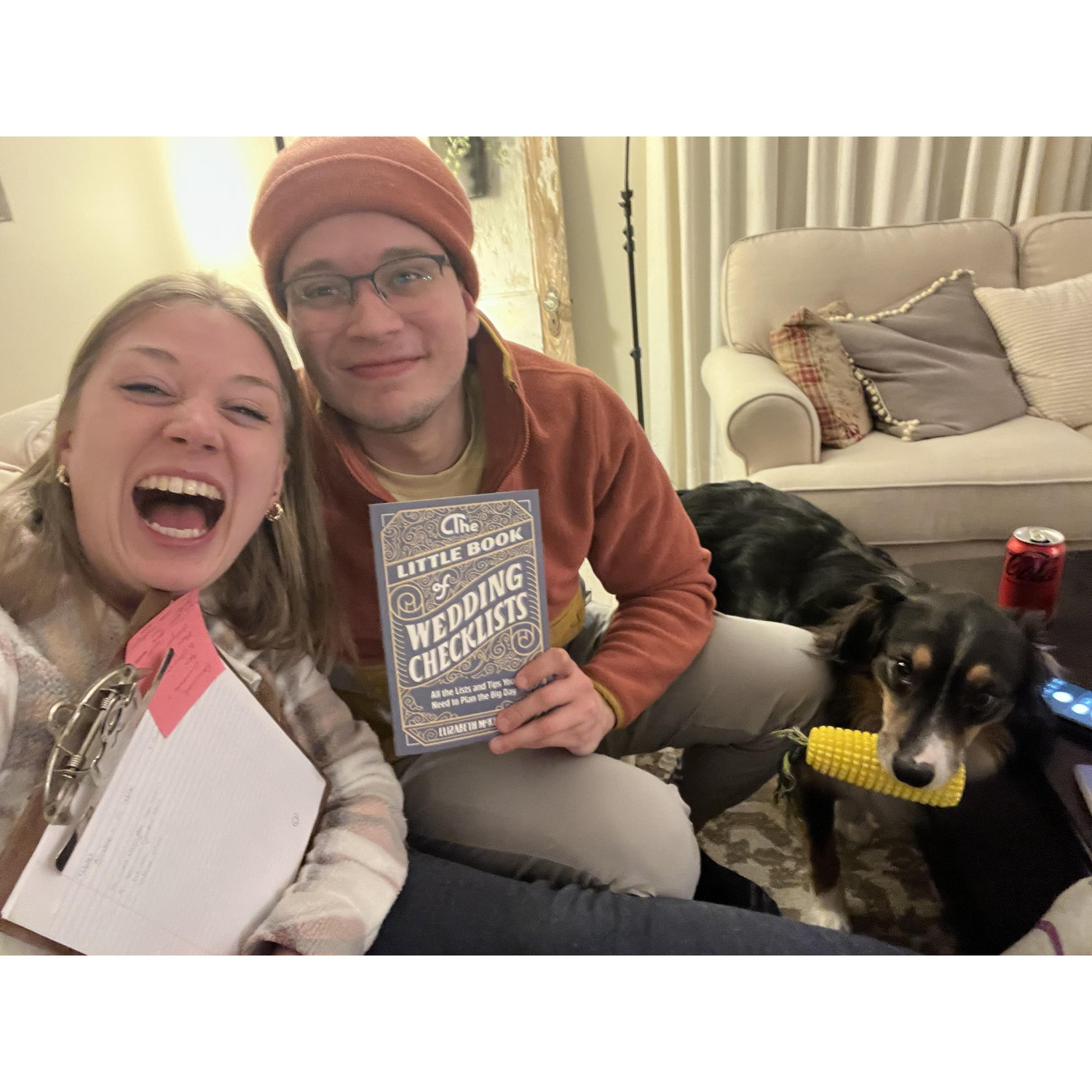 The first day of wedding planning! Thank you Sandra for our book of to-do's!