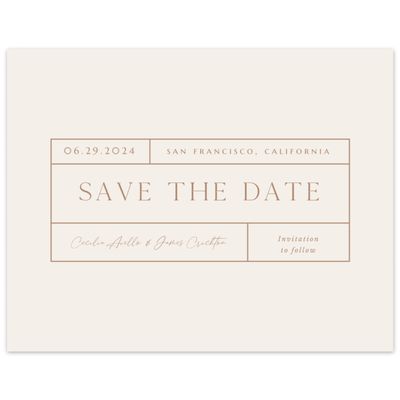 Linen, Brown Wedding Digital Save the Date - Colfax Landscape