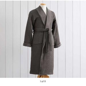 Waffle Weave Resort Robe - Charcoal - L