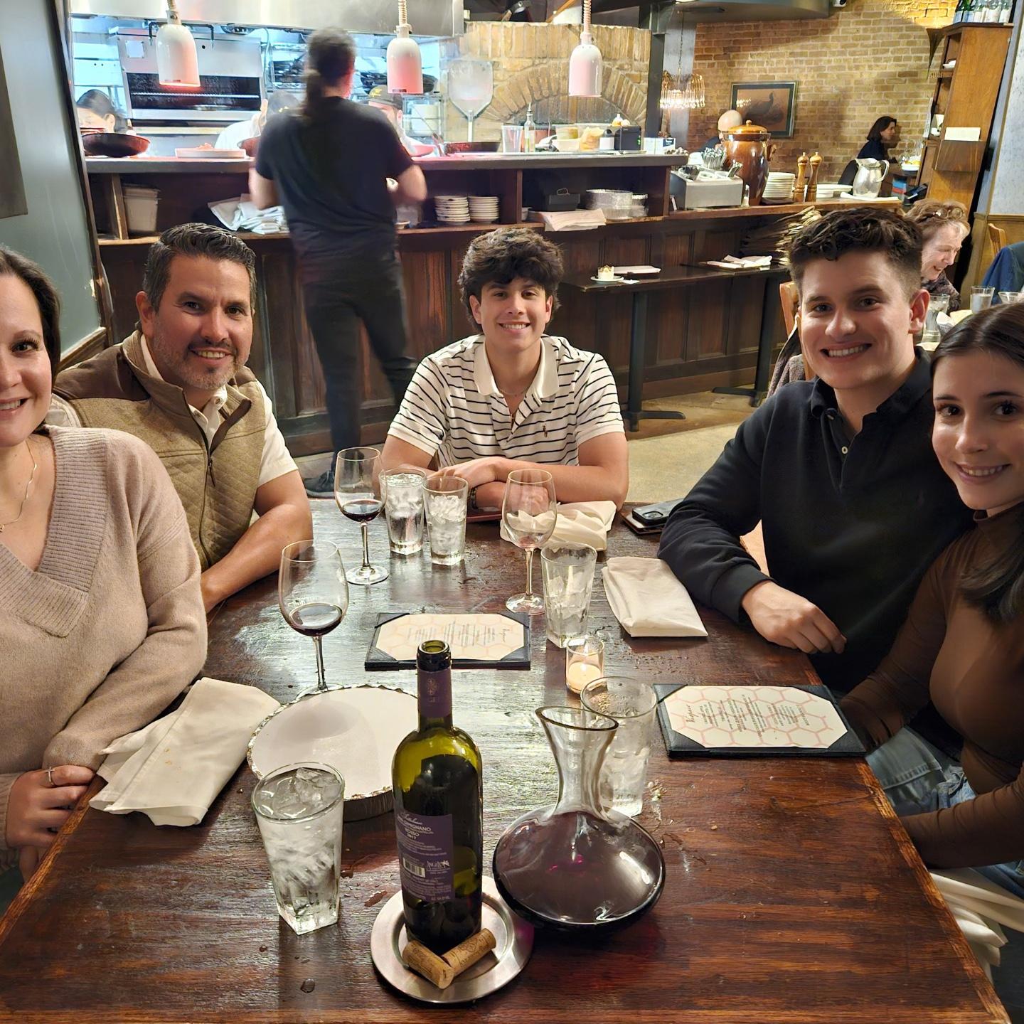 This was one of Fanette's First dinners with the Gonzalez family. Can you tell she is nervous?