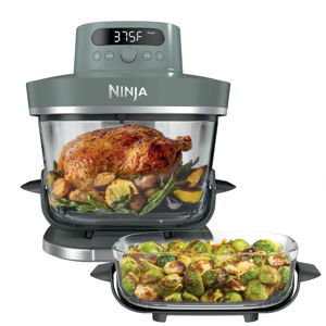 Ninja - Crispi Pro 6-in-1 Countertop Glass Air Fryer - Ash Gray