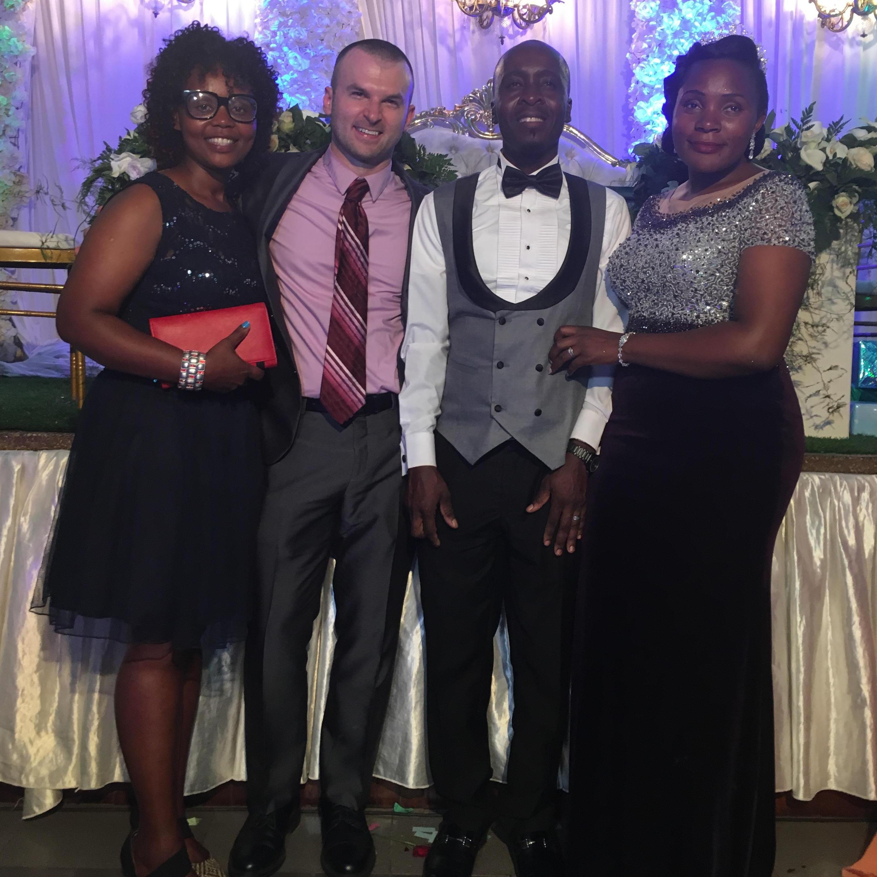 Kemi and Eric at Waiswa and Diana's wedding, Dec 2018 in Uganda