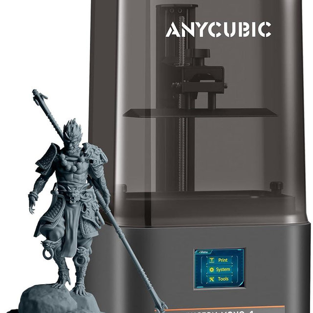 ANYCUBIC Photon Mono 4, Resin 3D Printer with 7'' 10K Mono LCD Screen, Stable LighTurbo Light Source and 70mm/h Fast Printing, Print Volume 6.04'' x 3.42'' x 6.49''