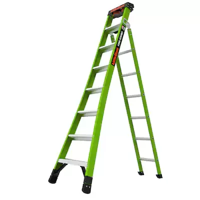 Little Giant Ladders King Kombo 2 Pro M8 Fiberglass 17.2-ft Reach Type 1AA- 375 lbs. Capacity Combination Multi-Position Ladder