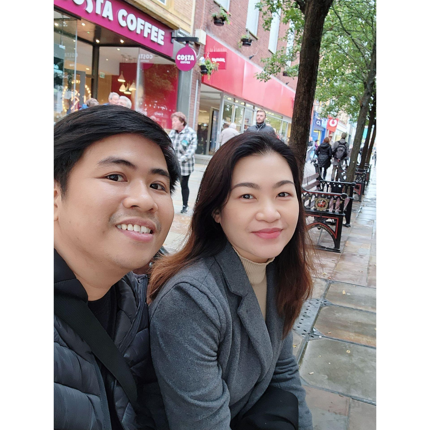 Our second photo after a walk that she did not considered a "date".