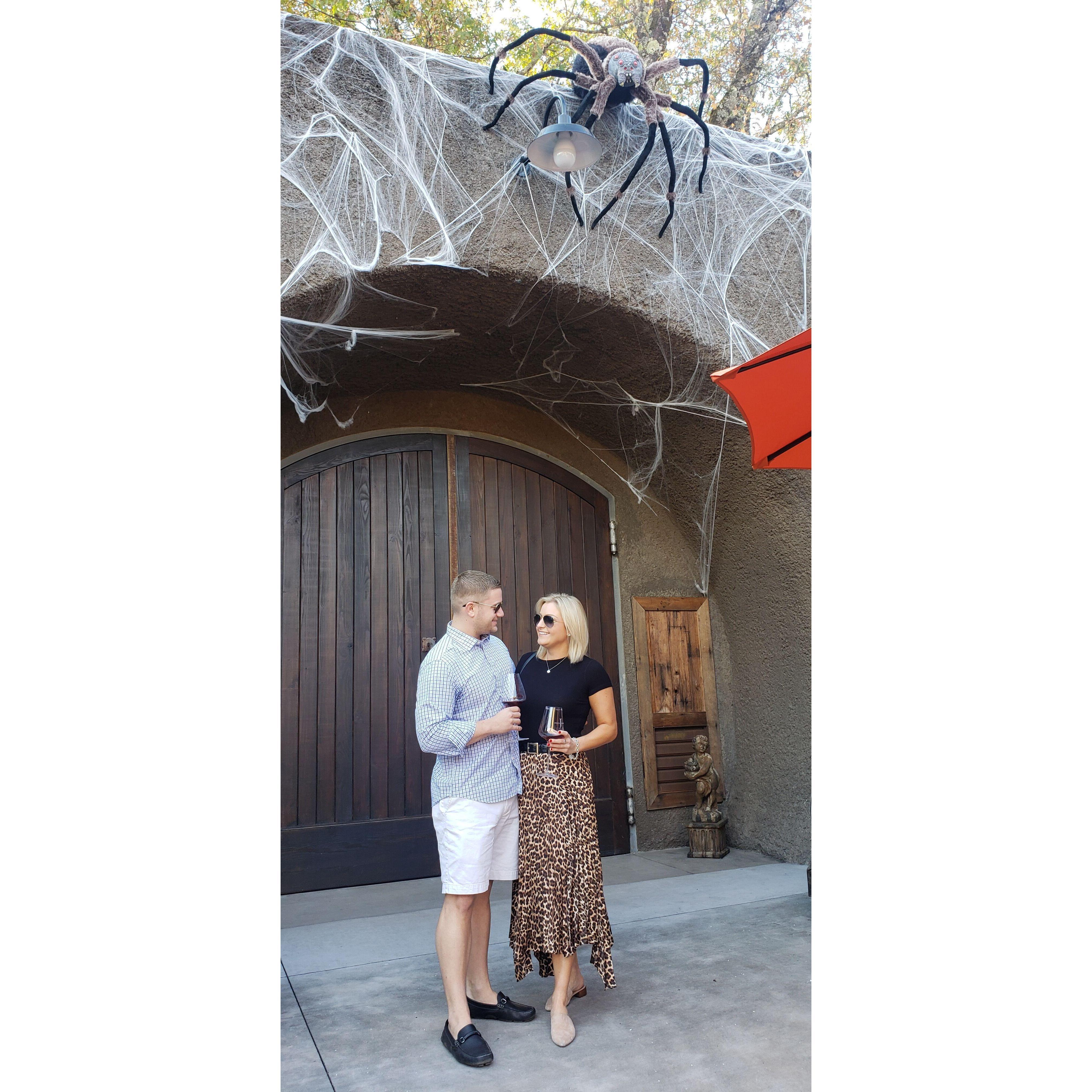 Wine tasting at our favorite winery, Joseph Cellars, in Napa CA.