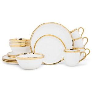 Porcelain Ceramic Dinnerware Set - 16 piece, serving for 4.