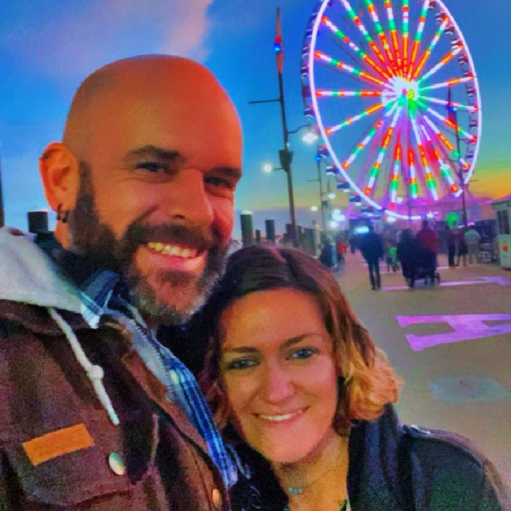 Another picture from our National Harbor date. Frank took me on the Ferris Wheel I had never been on it before.