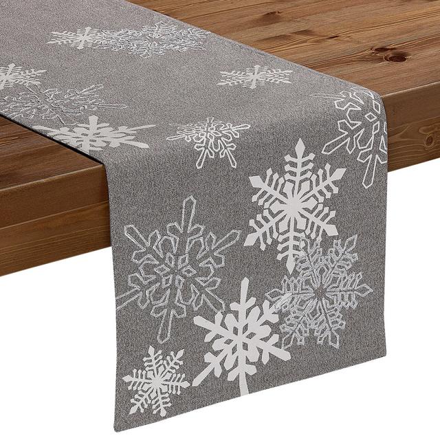 Sam Hedaya Bowery Snowflake Table Runner - 72 Inch