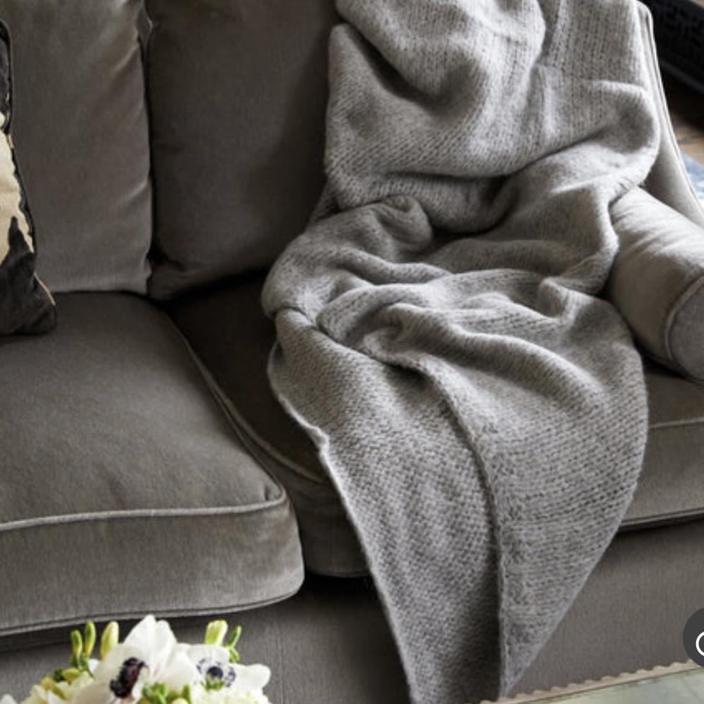 Kassatex Lima Alpaca Throw Grey