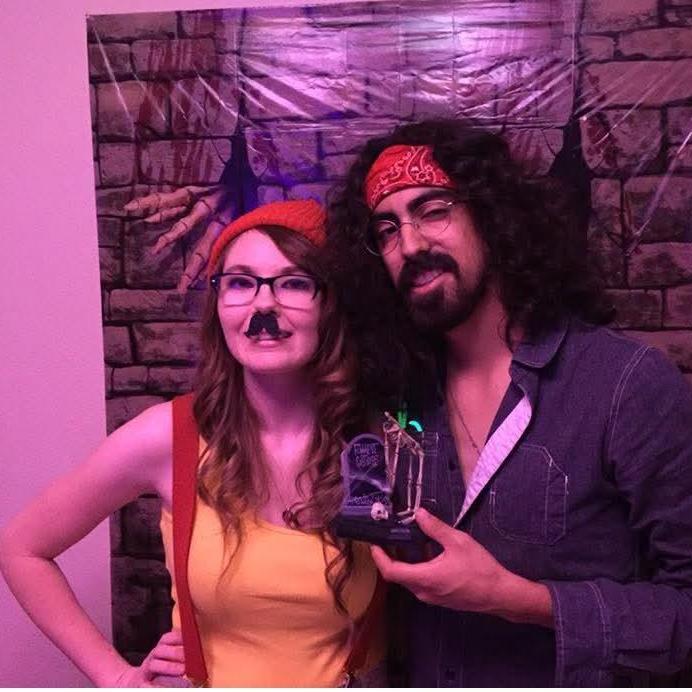 Dressed up as Cheech & Chong for Halloween! Joey won the "Funniest Costume" award! October 2015.
