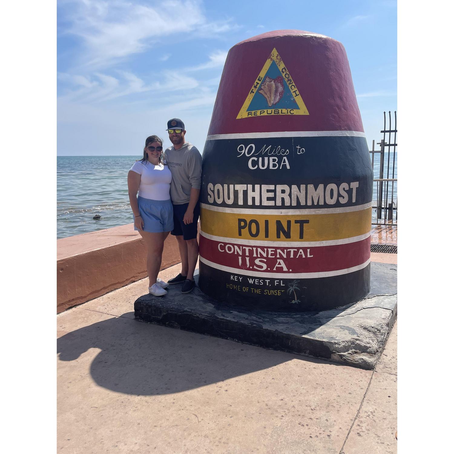 We went to the Southernmost Point in Key West for our birthdays one year