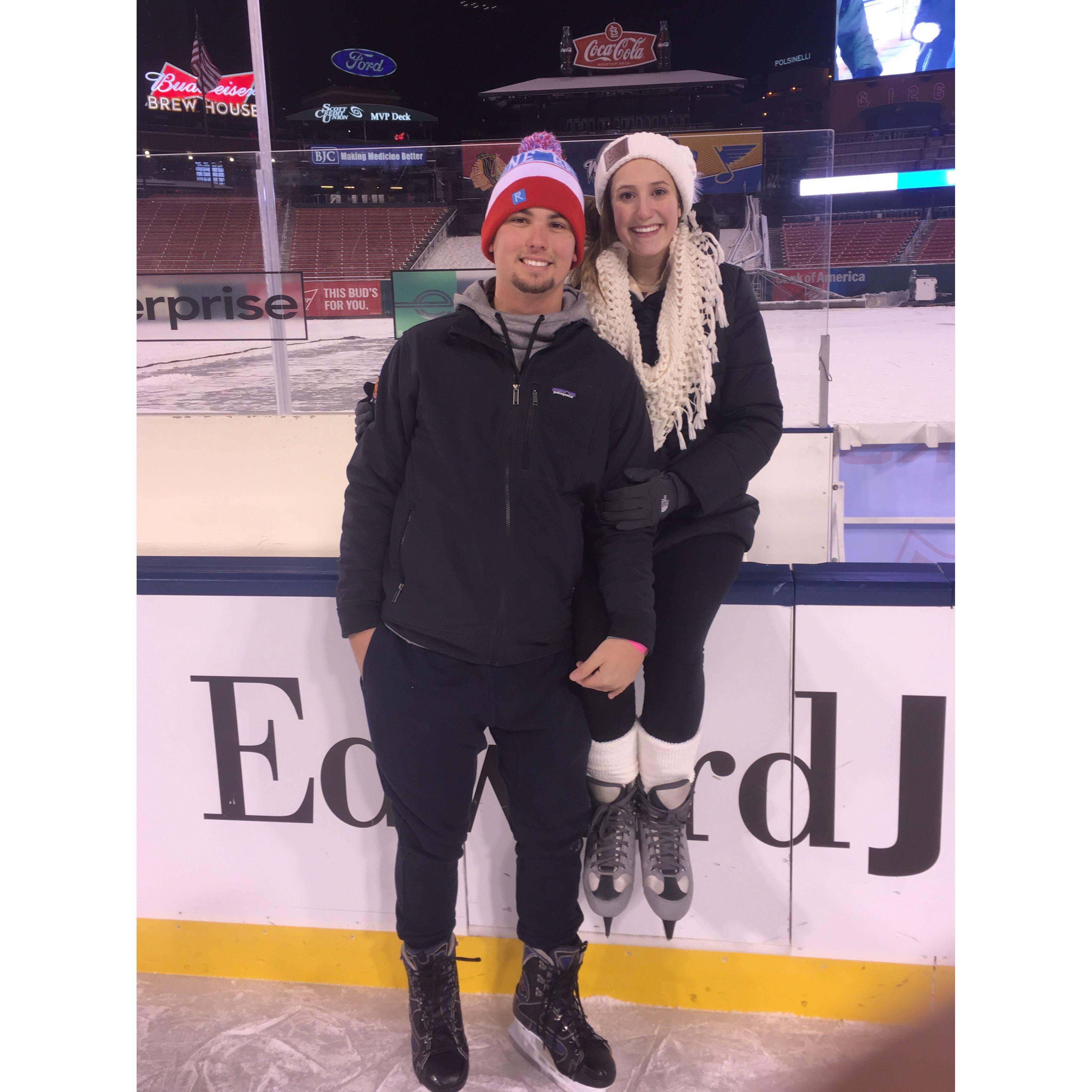Ice Skating at Busch Stadium! Jan 2017