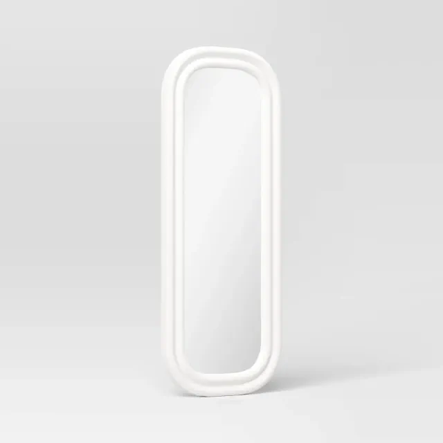 25"x65" Textured Floor Mirror White - Threshold™