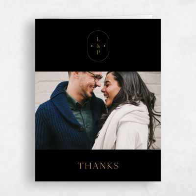 Black Wedding Thank You - Cadiz Photo
