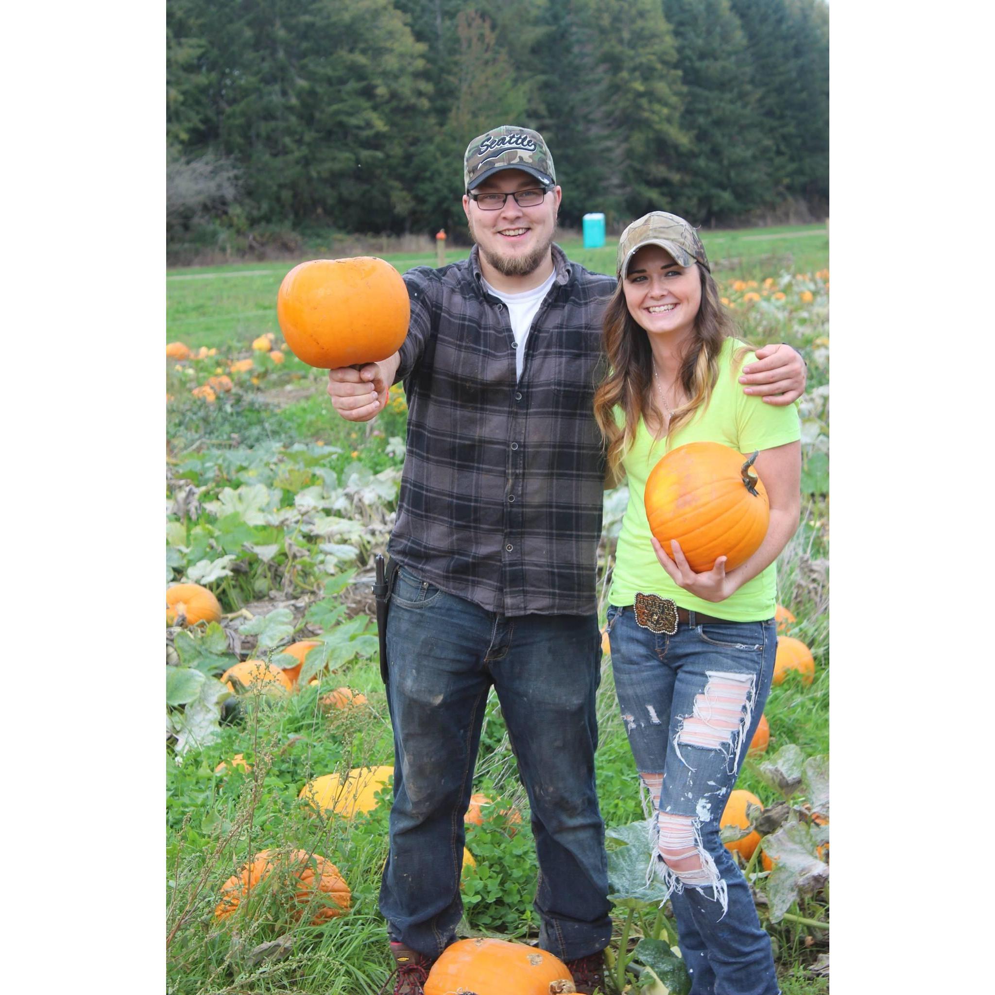 he is always proud of his pumpkin findings