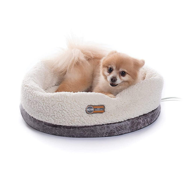 K&H Pet Products Thermo-Snuggle Cup Bomber - Indoor Heated Cat Bed