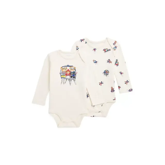 Polo Bear Cotton Bodysuit 2-Pack (9M)