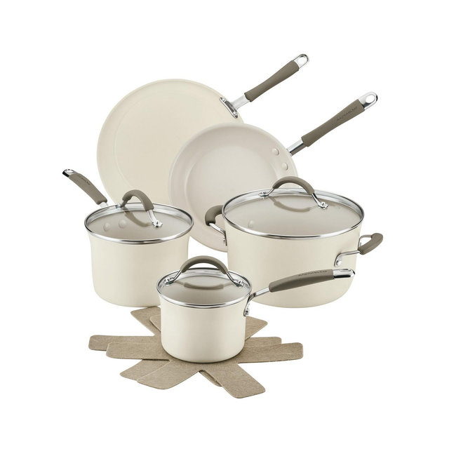 Rachael Ray Cucina Ceramic Nonstick 10-Piece Cookware Set