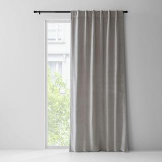 Cotton Velvet Blend Window Curtain Panel