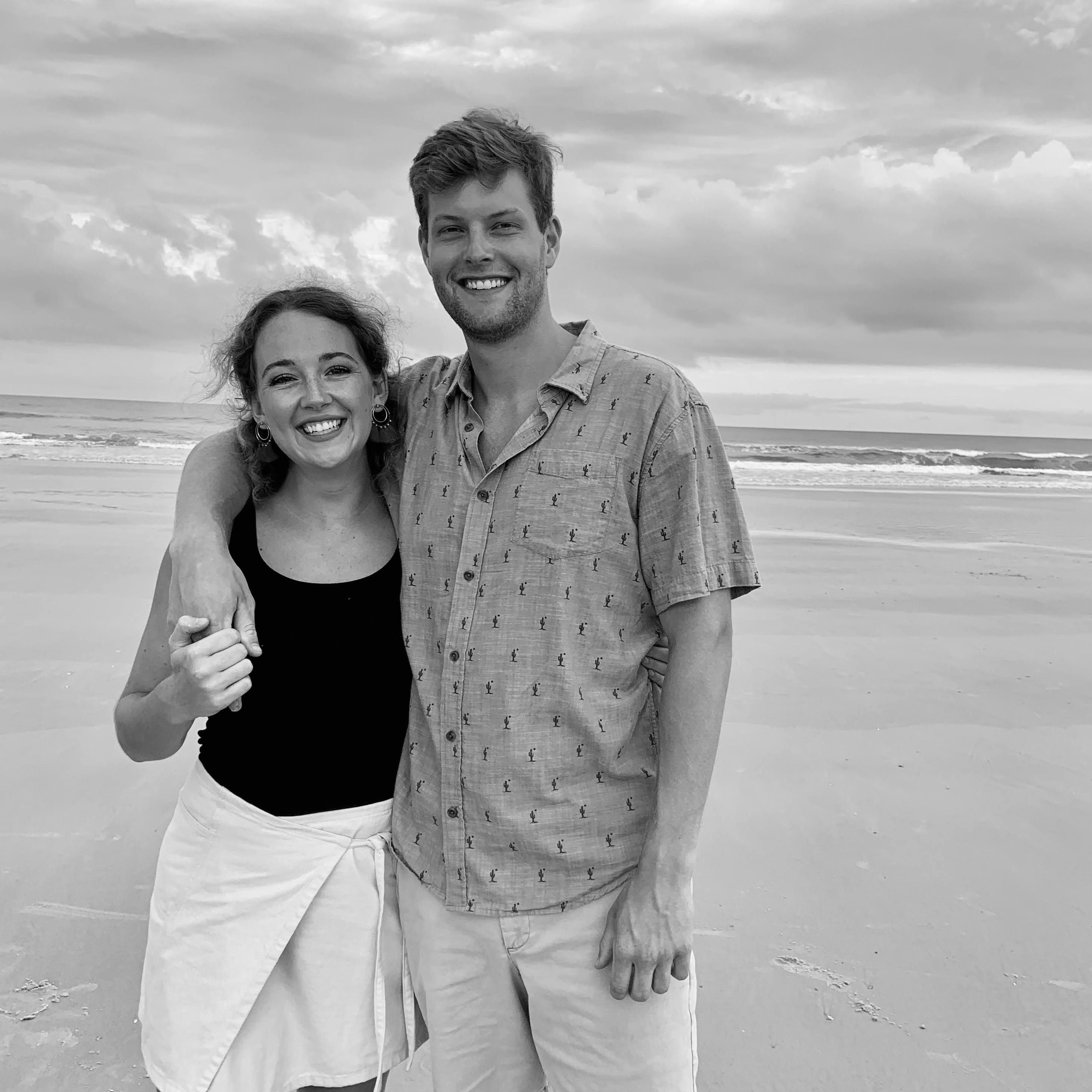 Rachel's 50th birthday beach week. The night he proposed!